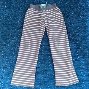 Mini Boden pink and grey striped straight-legged sweatpants size 12Y
